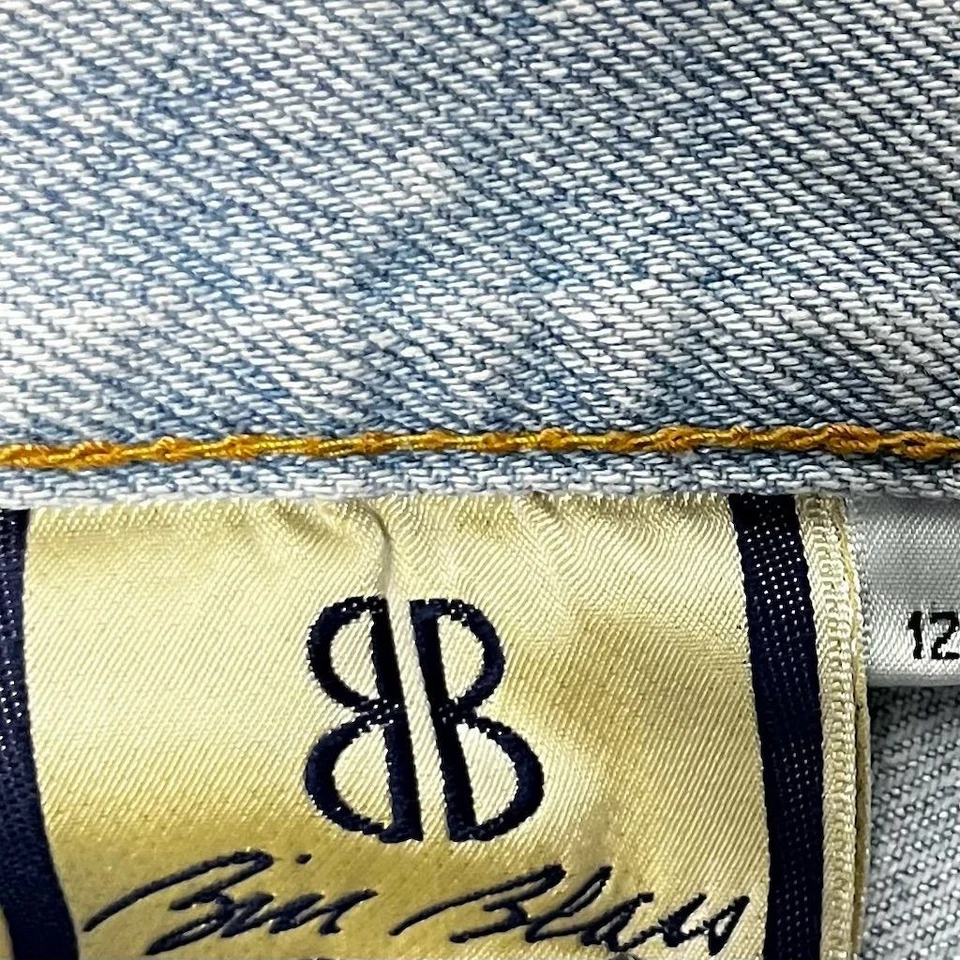 Pantalones Cortos De Colección Bill Blass Para Mujer 12 Tiro Alto Lavado Ácido Denim Mamá Pantalones Cortos Años 90 Y2K Foto 3 de 4