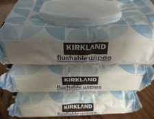 Flushable Wipes Kirkland Signature Moist Flushable Wipes, 192 Wipes Pack of 3 
