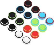 Compatible with 8 Pairs Thumb Grips Silicone Analog Stick Covers Thumbstick C...