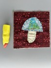 🌱 Mushroom Patch, Handmade 5”x5” Cottage Core Fabric Hippie Shrooom Patch — photo 2