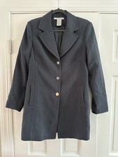 Cabi Style 384 Charcoal Gray Military Peacoat Blazer Jacket Size 10 EUC GW10