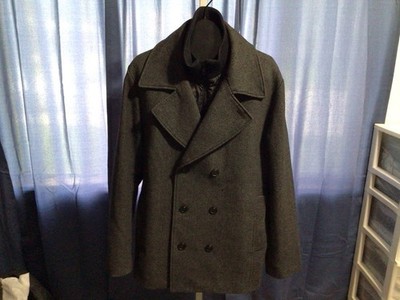 American Rag Gray 3 Button Quilted Zip Liner Rib Collar Long Sleeves Jacket XL