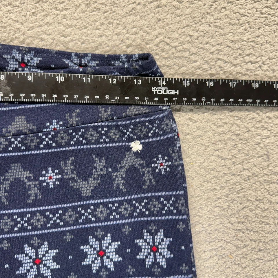 Lucky Brand Copo de Nieve Azul Blanco Mujer M Invierno Tejido Elastizado Pull On Leggings Foto 3 de 4