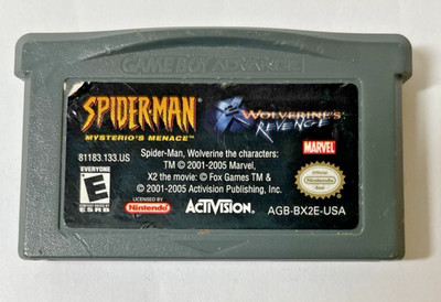Spider-Man Mysterio s Menace Wolverine s Revenge Nintendo Gameboy Advance