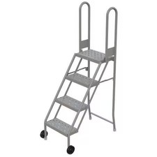 Tri-Arc Kdmf104166 64 In H Steel Tilt And Roll Ladder, 4 Steps, 450 Lb Load