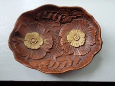 VINTAGE  SIGNED 1946 MULTI PRODUCTS INC. MOLDED SYROCO LIKE WOOD BOWL