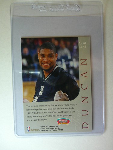 1999-00 Skybox Premium Majestic Tim Duncan #12MJ - MINT - PACK FRESH 🔥 - Picture 2 of 2