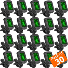 Guitar Clip on Ukulele Tuner 30 Pack for Guitar Bass Violin Banjo