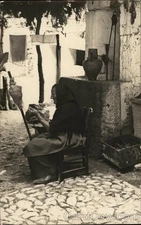 Spain Mallorcan Woman Original Vintage Real Photo Postcard RPPC