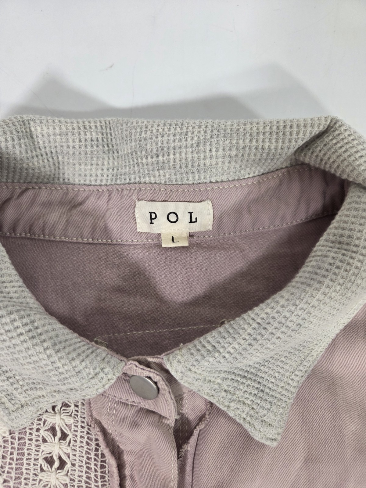 POL Honeylace Jacket Oversized Patchwork Purple L… - image 6