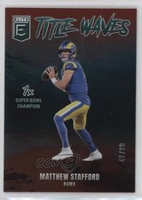 2025 Panini Donruss Elite Title Waves Red 41/99 Matthew Stafford #6 0rd2