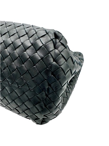 Borsa Bottega Veneta doppia catena borsa a tracolla borsetta pelle nera hobo - Foto 10 di 13
