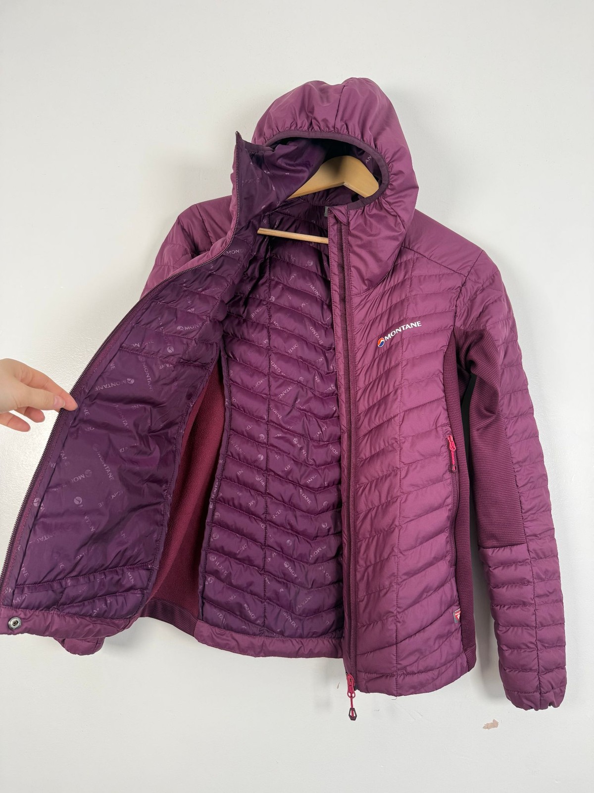 Montane Jacket Size UK 8 Purple Puffer Insulated PrimaLoft Pertex Quantum Hooded image 6
