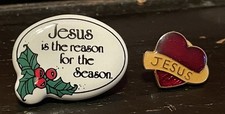 Two Jesus Lapel Pins