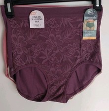 Bali SIZE LARGE DFCLB3 Breathe By Bali High Waist Lace Brief - 3 Pack NEW WITH T