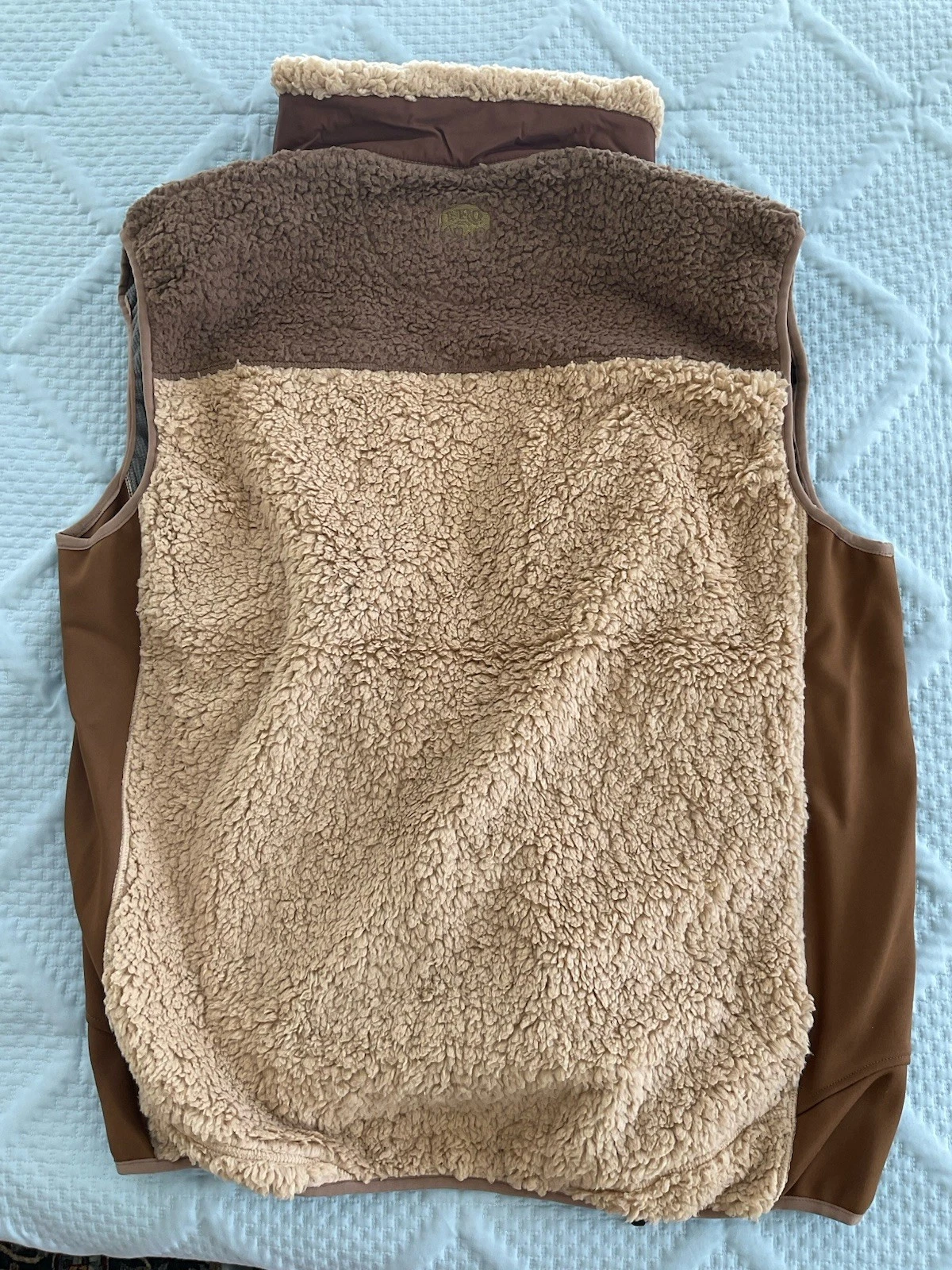 Carhartt like Buffalo Roam Outfitters Tatanka Men's FullZip Sherpa Vest XL Beige - product detail image 7