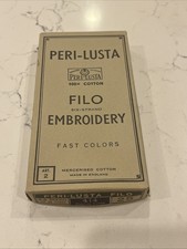 Vintage Peri-Lusta Filo Embroidery Floss Gree...