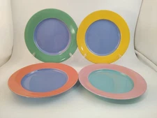 Set of 4 Lindt Stymeist Colorways 8 1/8" Salad Plates - 4 Different Color Combos