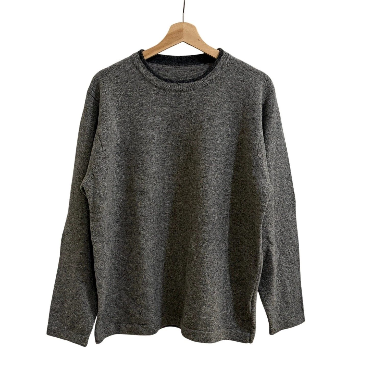 Woolrich Sweater Mens Medium Gray Heather Lambswool Pullover Crewneck Knit