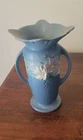 MINT Vtg 1940 Roseville Blue Cosmos Vase   #953-9"   (R33)