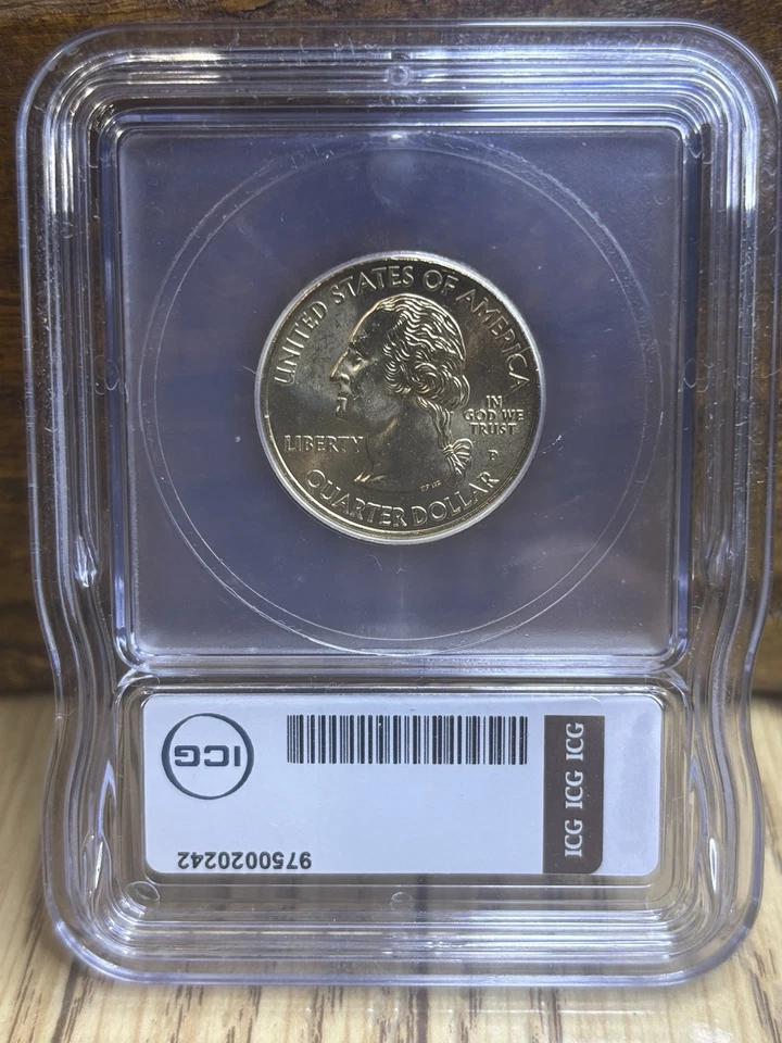 2009-P Northern Mariana Islands State Quarter 24kt Gold Plated ICG Authentic - Image 2 of 2