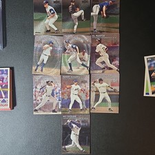 SkyBox Metal Universe MLB Baseball Card Lot of 10 Edmonds, Leiter, Glaus