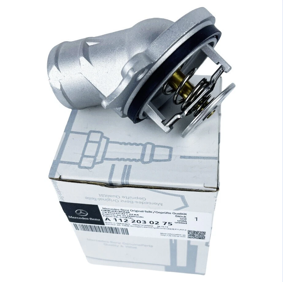Thermostat with Housing and Seal (87 deg. C) Fits for Mercedes C E G S SL ML NEW Foto 2 de 4