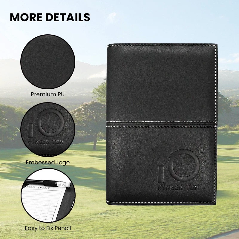 Portatarjetas de cuero Sunfish libro de yardas golf con 2 piezas Foto 4 de 4