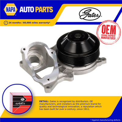 Water Pump fits BMW 116D F20, F21 1.6D 2.0D 11 to 15 Coolant Gates 11517810833