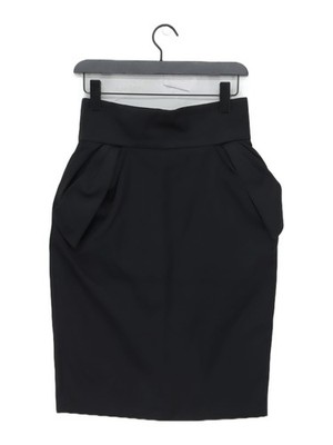 MACHKA Women's Midi Skirt UK 12 Black Polyester with Viscose Straight & Pencil