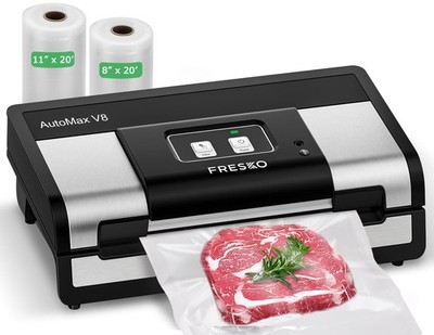 Automatic Vacuum Sealer for Food, Hands-Free Operation, Seal 50 Bags in 20 mi...