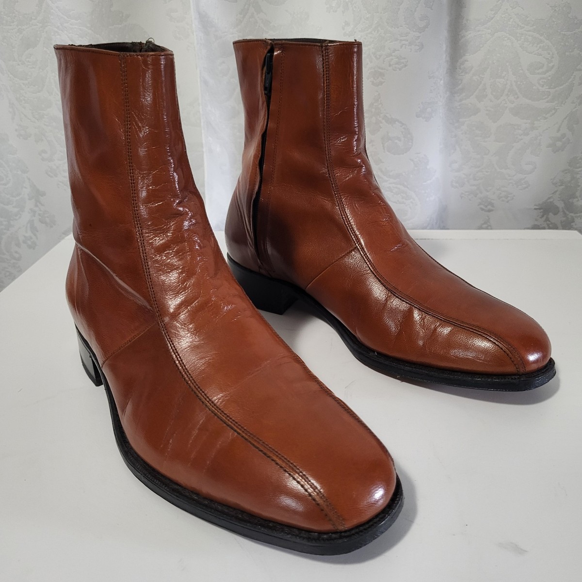 FLORSHEIM IMPERIAL VTG Men's Leather Classic Ankle Boots Sz 10.5 3E Cognac | eBay FLORSHEIM IMPERIAL VTG Men's Leather Classic Ankle Boots Sz 10.5 3E Cognac | eBay