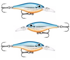 Rapala  Silver Blue SB ULS 4 Ultra Light Shad Finesse Sinking NIB (Lot of 3) E7