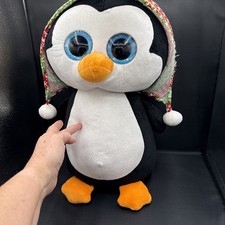 Ty Beanie Boos Penelope the Holiday Penguin plush toy.  18”