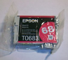 NEW  GENUINE Epson 68 Magenta Ink Cartridge T068320 T0683 T68 FREE FAST SHIP