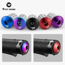 WEST BIKING Bicycle Handlebar Grip Cover MTB Road Bike Bar End Cap Plugs a Pair