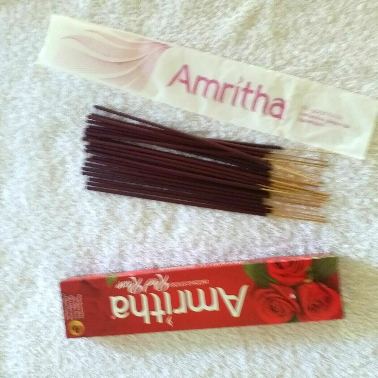 Amritha Incense Sticks Sri Lanka Red Rose Fragrance Natural 24 Sticks