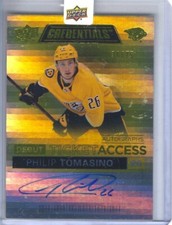 2021-22 UD Credentials Debut Ticket Access Auto Yellow Philip Tomasino 36/75