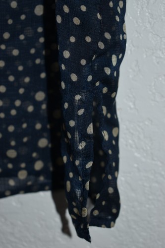 Blusa Catherines 0X Campesina Top Pin-tuck Semi Transparente Popover Azul Marino Ligera - Imagen 13 de 20