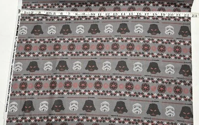 CAMELOT FABRICS NEW cotton fabric half yard - Star Wars Christmas Sweater Design - Dark Side