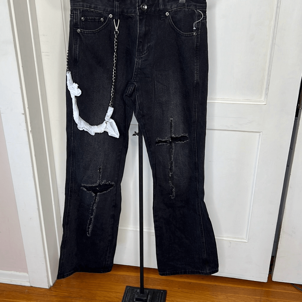 パンツ Takeoff Black denim D-KROOSHORT-Z JOGGJEANS Man: Coloured shorts in Track Denim