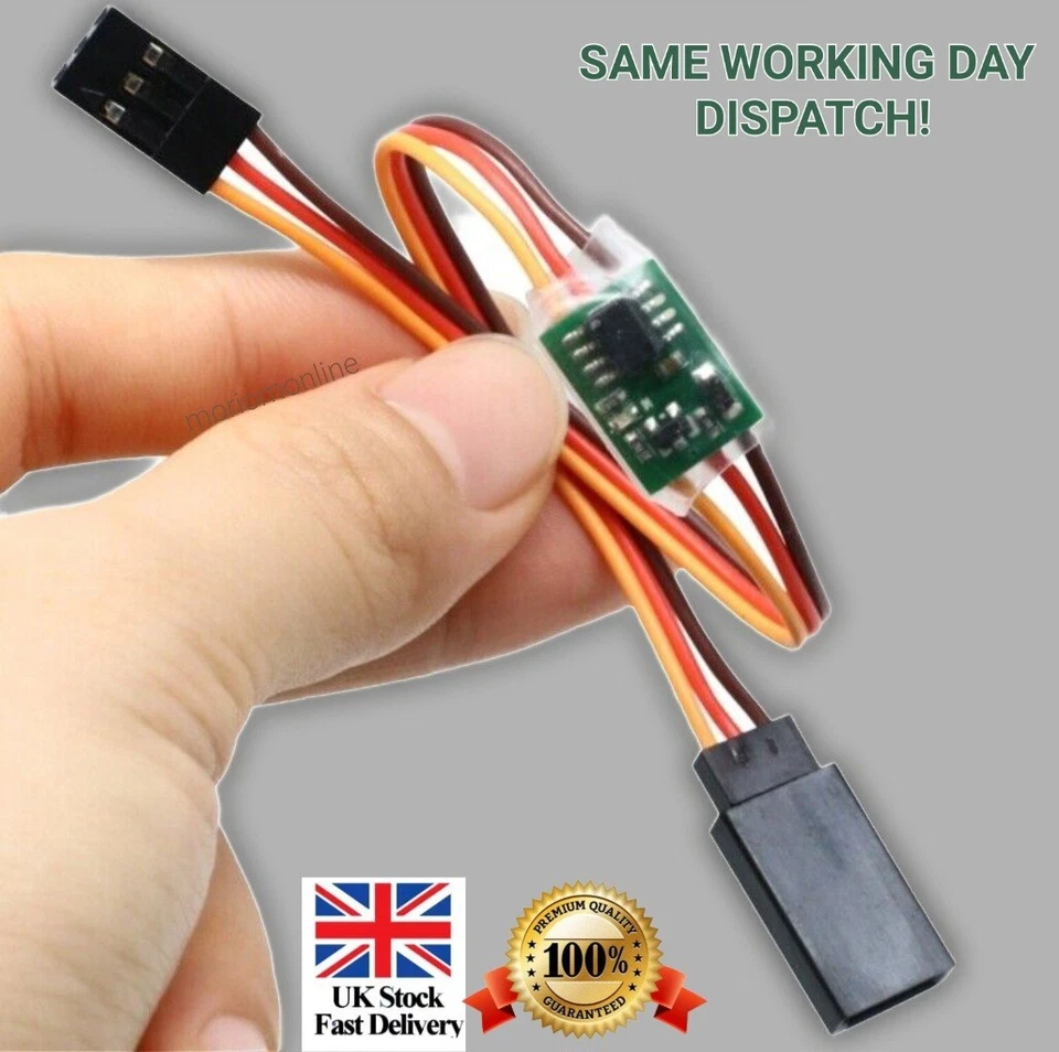 Servo Signal Reverser Hochspannung 3,6V - 24V RC Flugzeug Klappen Aufzüge JR Futaba