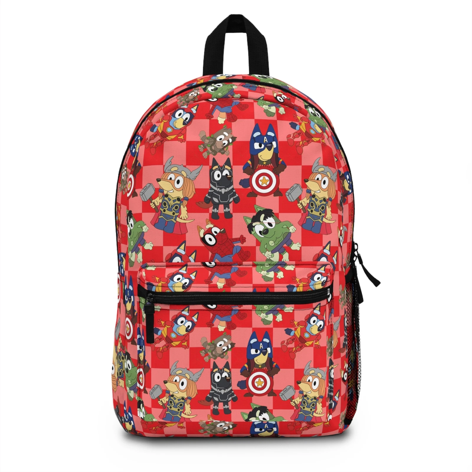 BlueyDad Super Hero Marvel Character School Backpack, BlueyDad Backpack, Marvel Bag