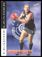 AFL 1996 Select League Leader Carlton Craig Bradley 253 Football CB-1-1-B-29
