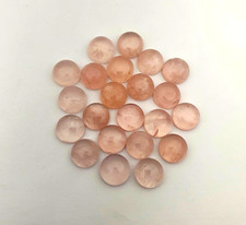 Natural Rose Quartz Round Cabochon Loose Gemstone Lot 10 Pcs 14 MM 107 CT