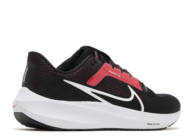 Nike Air Zoom Pegasus 40 Men\'s Sz 12 Black Light Crimson Red White DV3853-003 s-l400.jpg main image 3