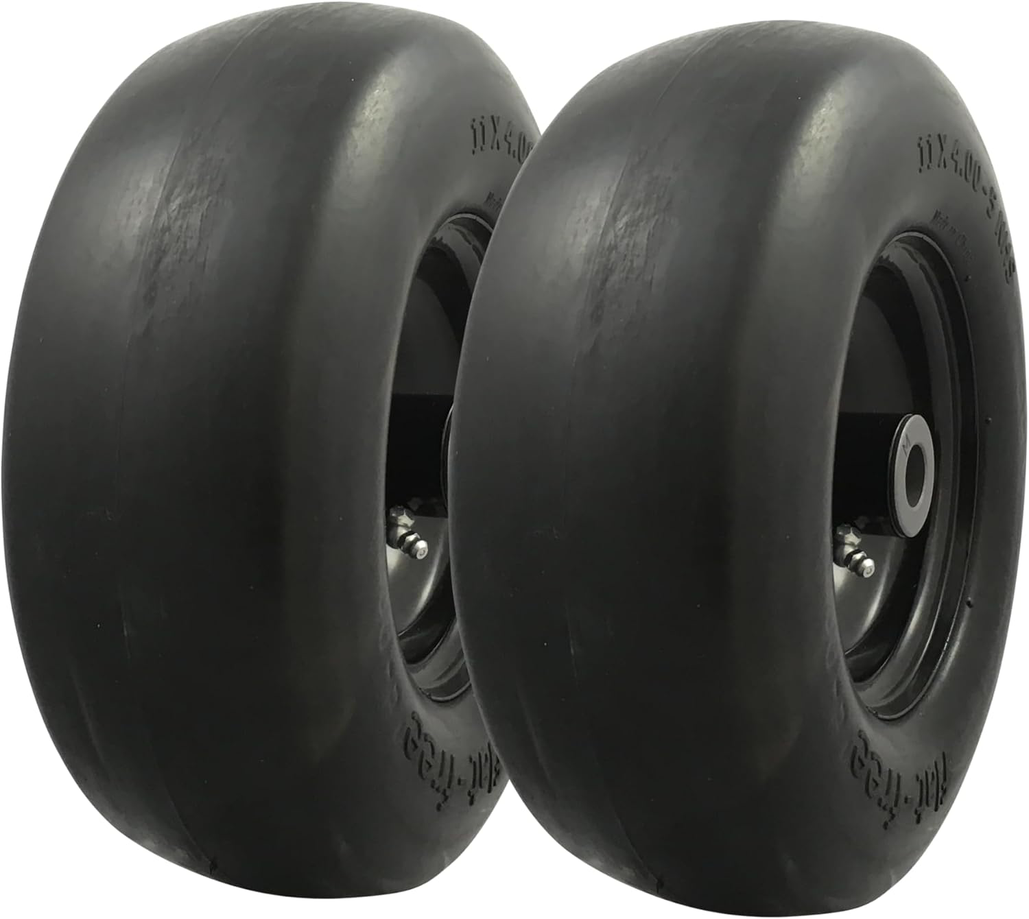 MARASTAR 00232-2PK Universal Fit Flat-Free 11x4.00-5 Tire and Wheel Assembly, 2