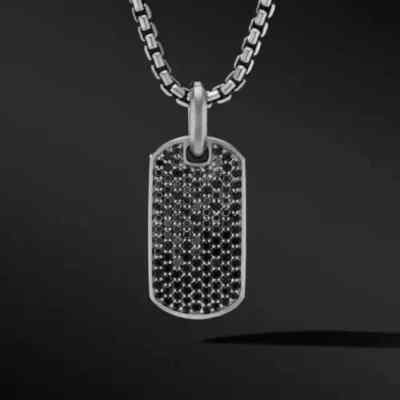 3 Ct Round Cut Simulated Diamond 14K Silver Gold Finish Custom Mens Only Pendant