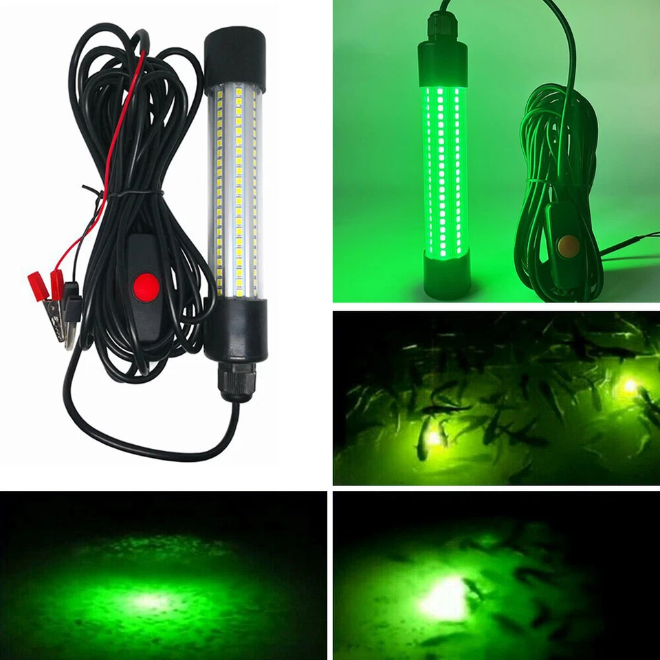 12V LED 120000Lumens GREEN UNDERWATER SUBMERSIBLE WATERPROOF NIGHT FISHING LIGHT - Image 2 of 4