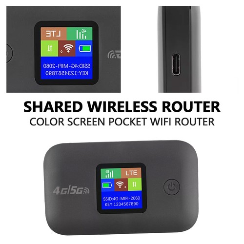 Przenośny odblokowany bezprzewodowy router WiFi 5G 4G mobilny szerokopasmowy LCD MIFI HotspotUP - Zdjęcie 3 z 11